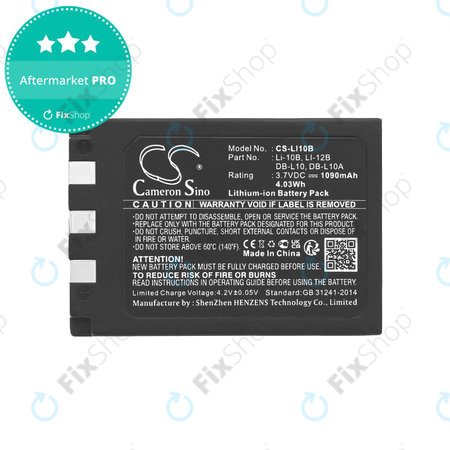 Μπαταρία για Olympus C-765 Zoom, Camedia X-3, 1090mAh, Li-Ion, 3.7V, Li-10B, HQ