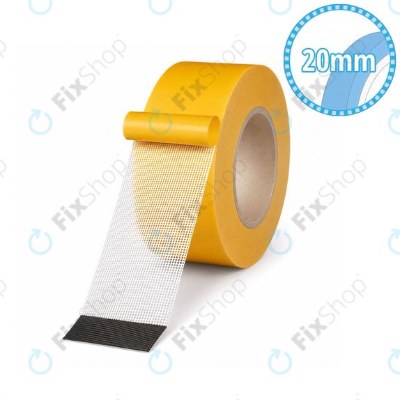 Κολλητική ταινία διπλής όψης με πλέγμα, 20mm x 20m, διάφανη