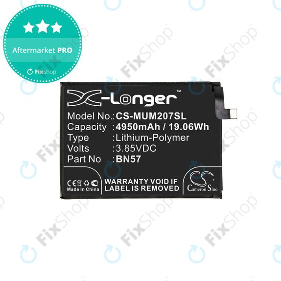 Μπαταρία για Xiaomi Poco X3 NFC M2107J20CG, 4950mAh, Li-Pol, 3.85 V, BN57, HQ