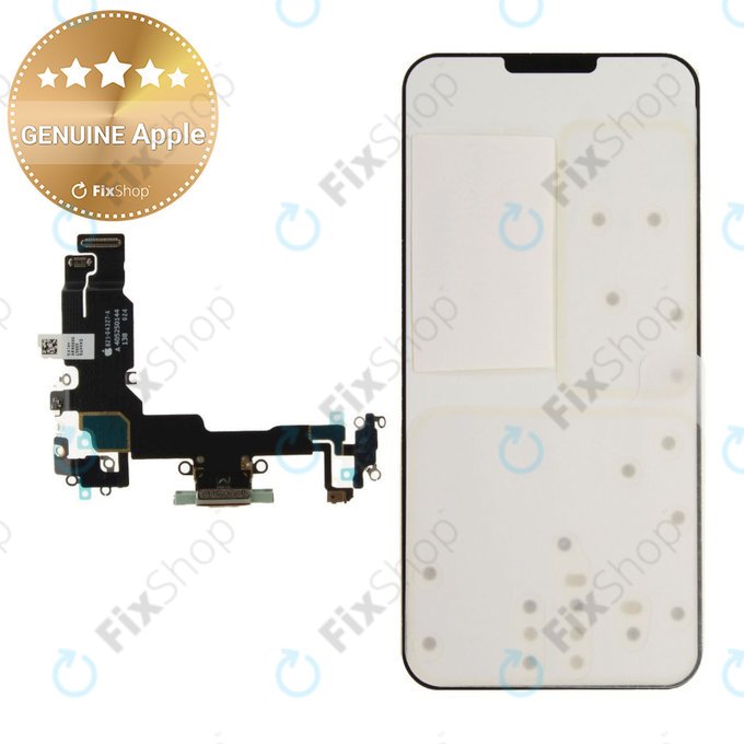 Επαφές Φόρτισης + Καλώδιο Flex για iPhone 15 | Green | 923-09764 | Genuine Apple