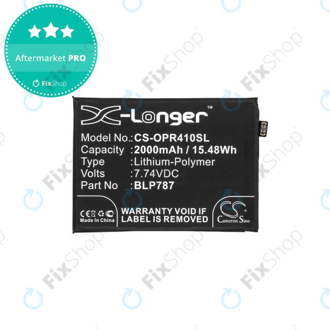 Μπαταρία για Oppo Reno 4 Pro CPH2109, BLP787, 2000mAh, HQ