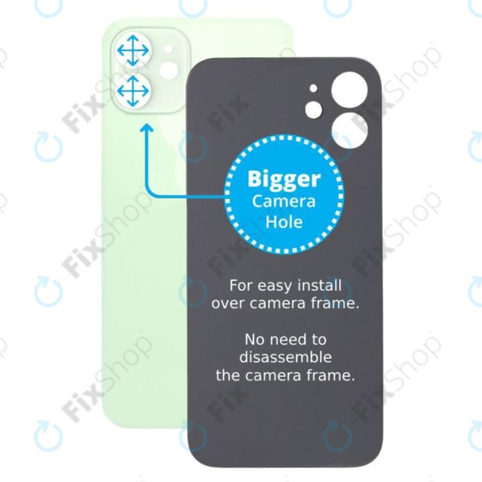 Πίσω Γυαλί με Μεγάλη Τρύπα Κάμερας για iPhone 12 | Πράσινο | Green