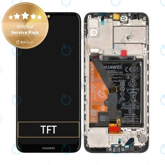 LCD Display Assembly με Battery για Huawei Y6s | 02353JJV | Starry Black | Service Pack
