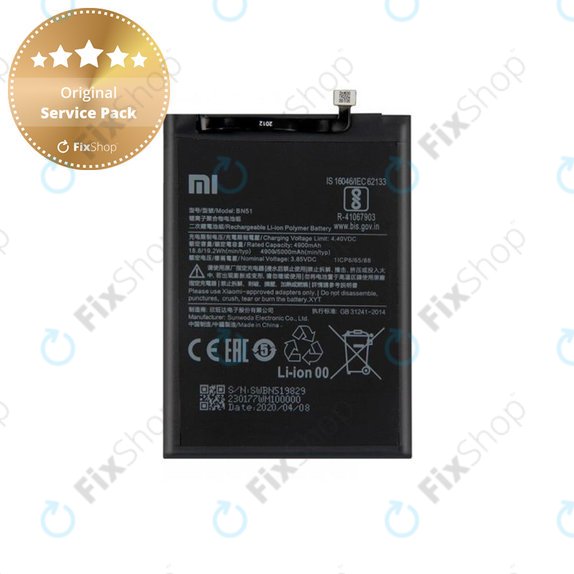 Μπαταρία για Xiaomi Redmi 8, 8A, 46BN51W02093, BN51, 5000mAh, Service Pack