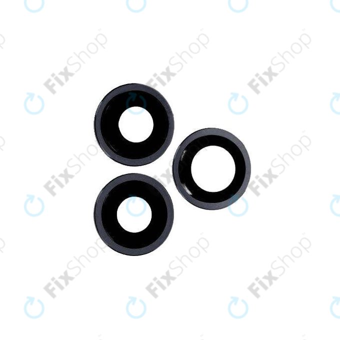 Γυαλί Φακού Πίσω Κάμερας με Πλαίσιο για iPhone 12 Pro Max | Γραφίτης | Graphite | 3τμχ