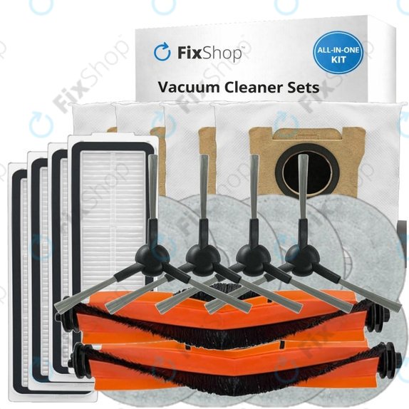Σετ ανταλλακτικών για Xiaomi Robot Vacuum X20 Max, X20 Pro (2x Κύρια βούρτσα, 4x Φίλτρο, 4x Πλαϊνή Βούρτσα, 8x Πανί Σφουγγαρίστρας, 4x Σακούλα σκόνης)