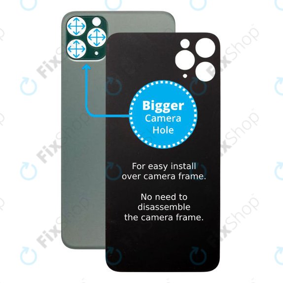 Πίσω Γυαλί με Μεγάλη Τρύπα Κάμερας για iPhone 11 Pro | Πράσινο | Green