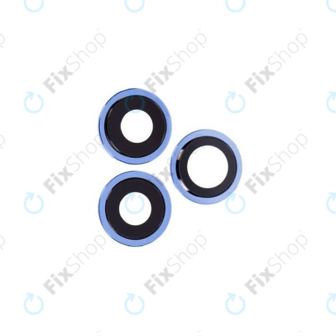 Φακός Πίσω Κάμερας με Πλαίσιο για iPhone 12 Pro | Μπλε | Blue | 3τμχ