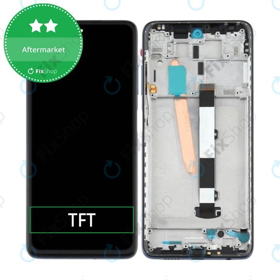 Συγκρότημα οθόνης για Xiaomi Poco X3 Pro, Μαύρο, Phantom Black, Aftermarket