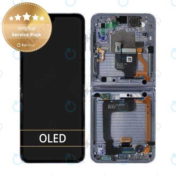 Συγκρότημα οθόνης για Samsung Z Flip 4, F721B, Blue, Service Pack