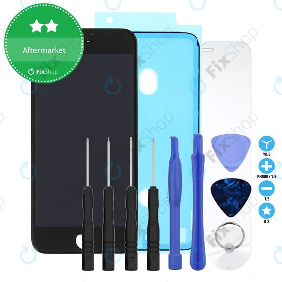 Οθόνη για iPhone 8, SE (2020), SE (2022), Black, Αφής με πλαίσιο, Κόλλα (Adhesive), Προστατευτικό Γυαλί, Εργαλεία