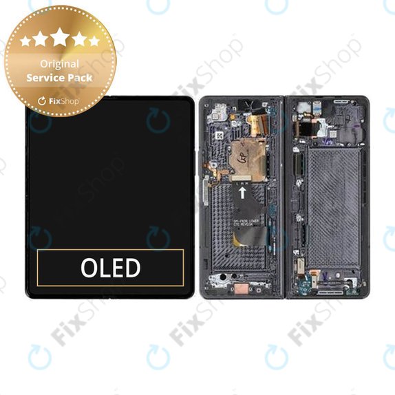 Συγκρότημα οθόνης για Samsung Z Fold 4, F936B, Phantom Black, Service Pack