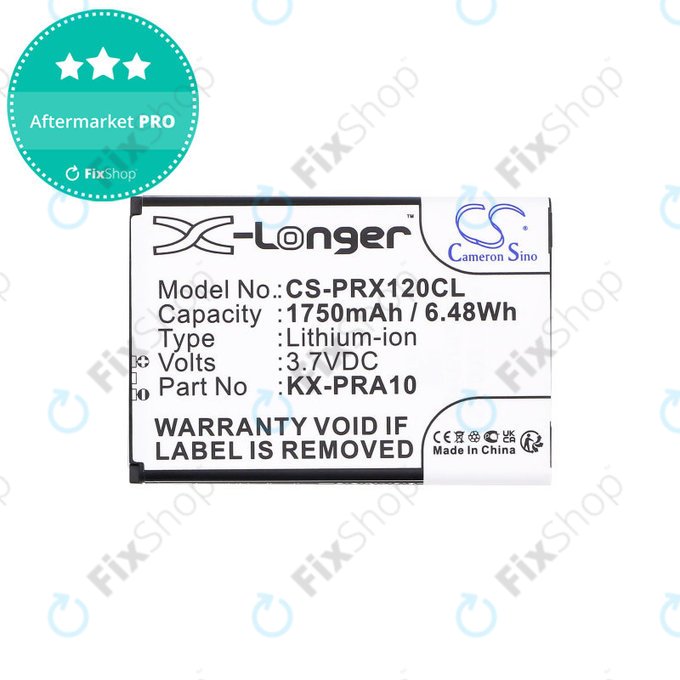 Μπαταρία για Panasonic KX-PRX110, 120, 150, 1750mAh, Li-Ion, 3.7V, KX-PRA10, HQ
