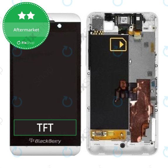 Συγκρότημα οθόνης για Blackberry Z10, Λευκό, White, 3G, Aftermarket