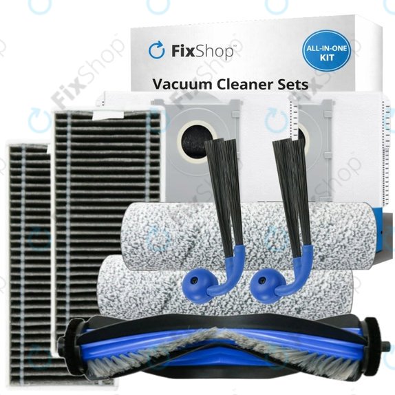 Σετ ανταλλακτικών για Ecovacs Deebot X9 Pro Omni (1x Κύρια βούρτσα, 2x Φίλτρο, 2x Πλαϊνή Βούρτσα, 2x Πανί Σφουγγαρίστρας, 2x Σακούλα σκόνης)