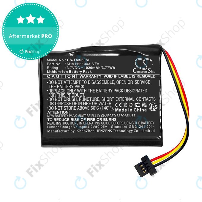 Μπαταρία για TomTom Start 60, 1020mAh, Li-Ion, 3.7V, VFA, HQ