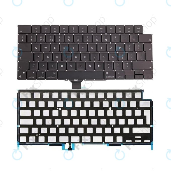Πληκτρολόγιο + Backlight UK/EU για MacBook Pro 14" M1 Pro A2442 (2021) | 16" M1 Max A2485 (2021)