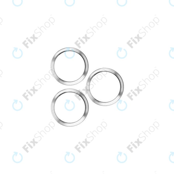 Πλαίσιο Φακού Πίσω Κάμερας για iPhone 12 Pro | Ασημί | Silver | 3τμχ