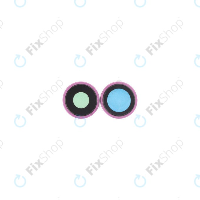 Φακός Πίσω Κάμερας με Πλαίσιο για iPhone 16, 16 Plus, Pink, 2τμχ