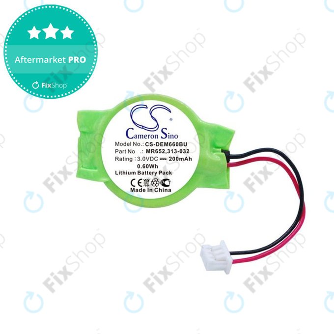 Εφεδρική μπαταρία για Dell Latitude E6320, 200mAh, Lithium, 3V, 077-A00, HQ