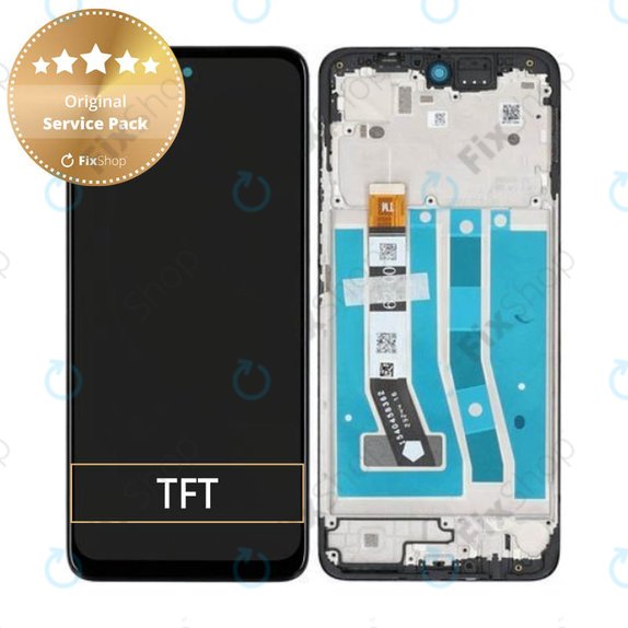 Συγκρότημα οθόνης για Motorola Moto G54, XT2343, Μαύρο, Black, Service Pack