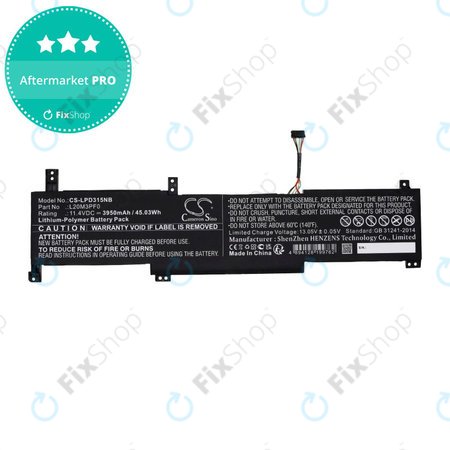 Μπαταρία για Lenovo IdeaPad 3-series, 3950mAh, Li-Pol, 11.4V, L20M3PF0, HQ