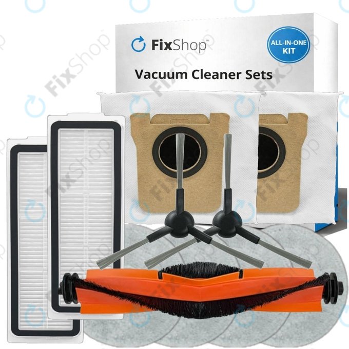 Σετ ανταλλακτικών για Xiaomi Robot Vacuum X20 Max, X20 Pro (1x Κύρια βούρτσα, 2x Φίλτρο, 2x Πλαϊνή Βούρτσα, 4x Πανί Σφουγγαρίστρας, 2x Σακούλα σκόνης)