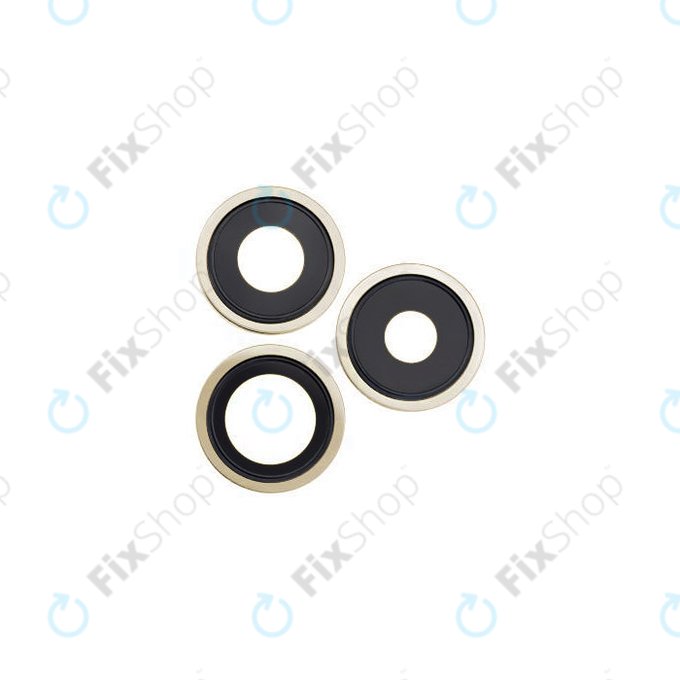 Γυαλί Φακού Πίσω Κάμερας με Πλαίσιο (3τμχ) για iPhone 13 Pro | 13 Pro Max | Χρυσαφί | Gold