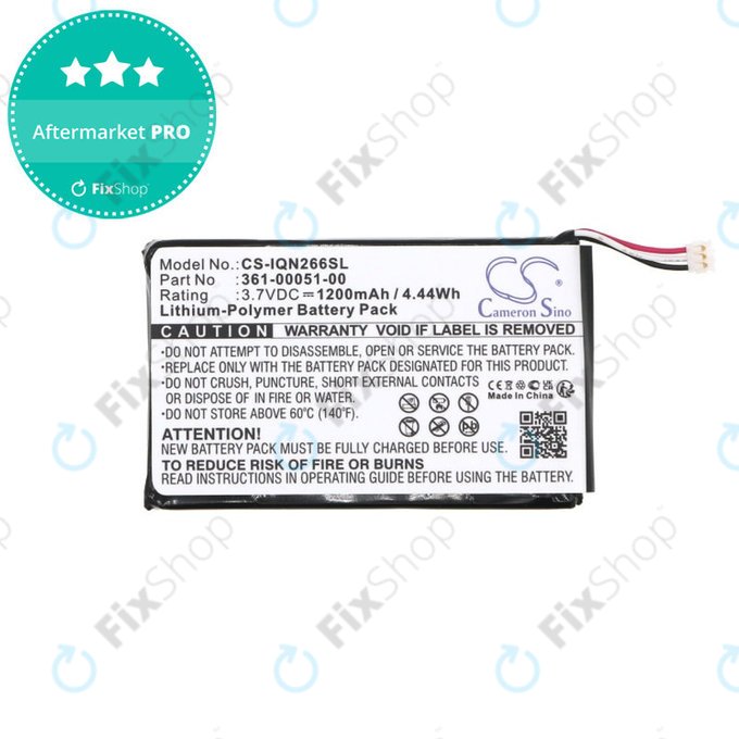 Μπαταρία για Garmin Nüvi 2660, 1200mAh, Li-Pol, 3.7V, 361-00051-00, HQ