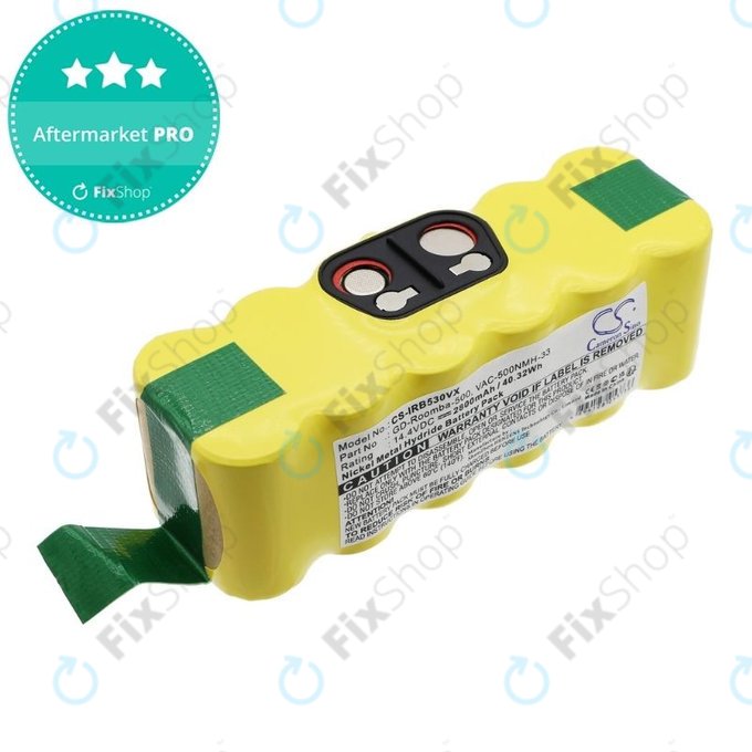Μπαταρία για iRobot Roomba 500, 600, 700, 800, 900-series, R3, Scooba 450, Vileda 137173, 11702, GD-Roomba-500, VAC-500NMH-33, 14.4V, 2800mAh, HQ