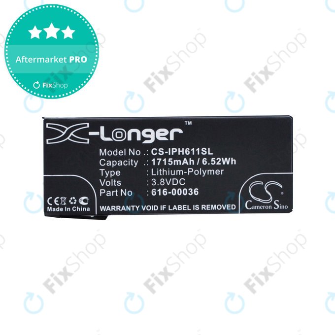 Μπαταρία για iPhone 6S, 616-00036, 1715mAh, HQ