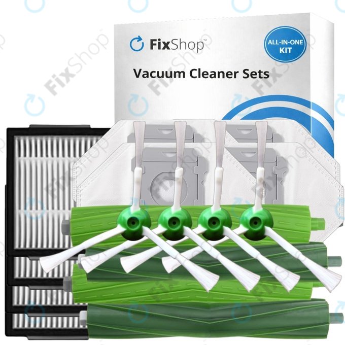 Σετ ανταλλακτικών για iRobot Roomba e-series, i-series, j-series (2 ζεύγη κύριων βουρτσών, 4x Φίλτρο, 4x Πλαϊνή Βούρτσα, 4x Σακούλα σκόνης)