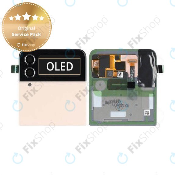 Συγκρότημα οθόνης για Samsung Z Flip 4, F721B, External Pink Gold, Service Pack