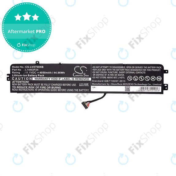 Μπαταρία για Lenovo Ideapad 700, Legion Y520, R720, 4050mAh, Li-Ion, 11.1V, L14M3P24, HQ