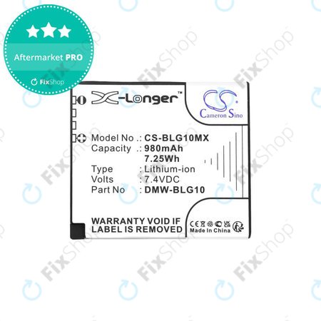 Μπαταρία για Leica D-Lux Type 109, Panasonic Lumix DMC-GF3, GX7, LX100, 980mAh, Li-Ion, 7.4V, DMW-BLG10, HQ