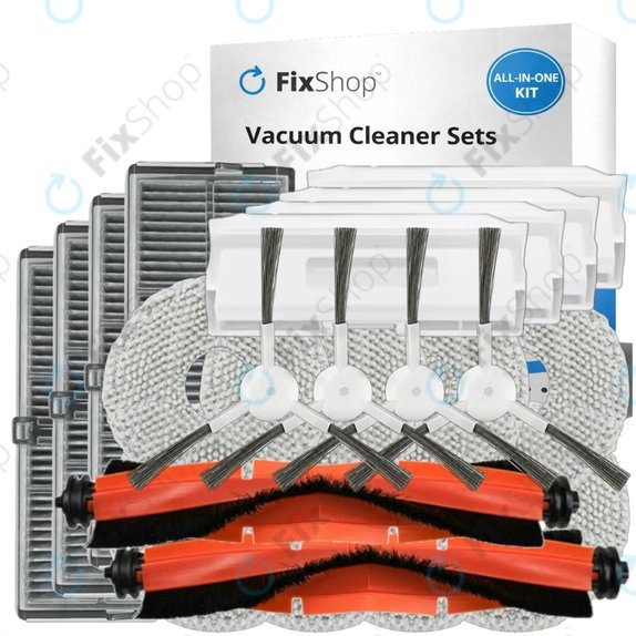Σετ ανταλλακτικών για Xiaomi Robot Vacuum H40 - Complete set XL (2x Κύρια βούρτσα, 4x Φίλτρο, 4x Πλαϊνή Βούρτσα, 8x Πανί Σφουγγαρίστρας, 4x Σακούλα σκόνης)
