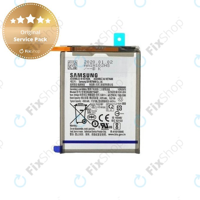 Μπαταρία για Samsung Note 10 Lite N770F, GH82-22054A, EB-BN770ABY, 4500mAh, Service Pack