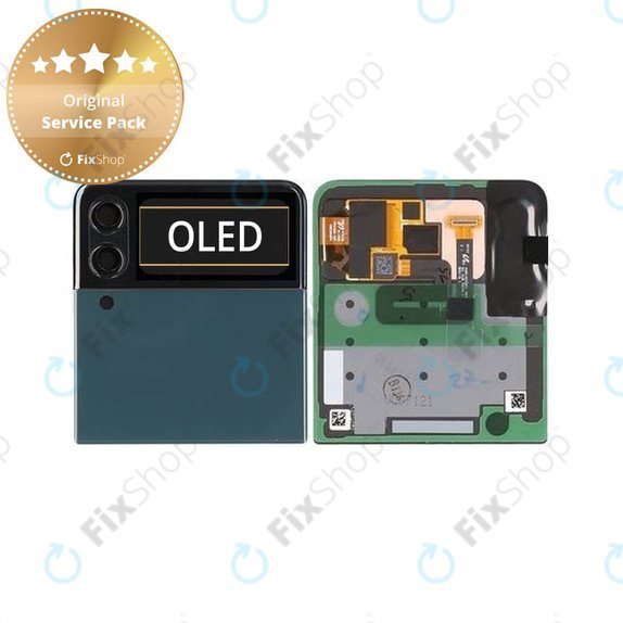 Συγκρότημα οθόνης για Samsung Z Flip 3, F711B, GH97-26773C, Green, Out, Service Pack