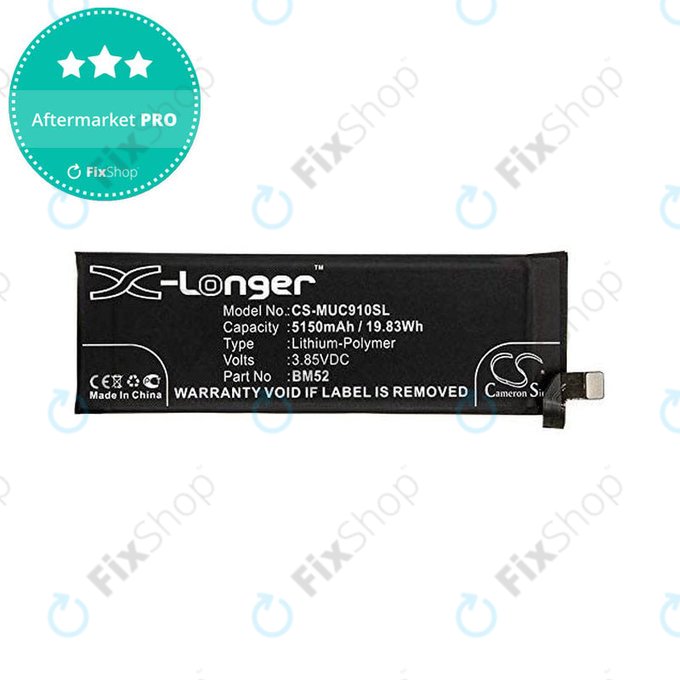 Μπαταρία για Xiaomi Mi Note 10, Mi Note 10 Lite, Mi Note 10 Pro, BM52, 5150mAh, HQ