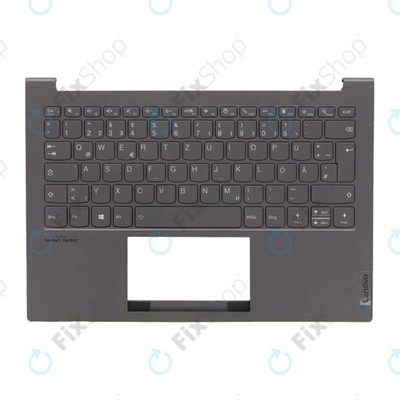 Κάλυμμα C (Υποβραχιόνιο) + Πληκτρολόγιο DE για Lenovo ThinkBook 13X ITG, 77034096, Slate Gray, Genuine Service Pack