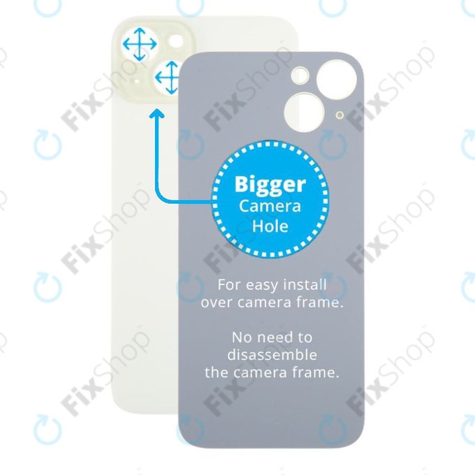 Πίσω Κάλυμμα Γυαλί με Μεγαλύτερη Τρύπα Κάμερας για iPhone 15 Plus | Κίτρινο | Yellow