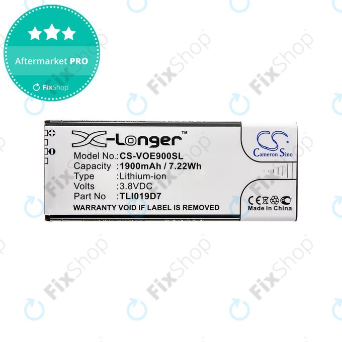 Μπαταρία για Alcatel 1 Dual Sim, TCL 5033, Vodafone VFD, Telstra, 1900mAh, Li-Ion, 3.8V, TLI019D7, HQ