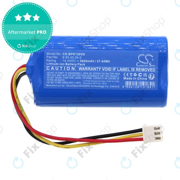 Μπαταρία για Evolveo RoboTrex H9, Midea M4, Blaupunkt XPOWER+, 2600mAh, Li-Ion, 14.4V, 6.60.40.05-0, HQ