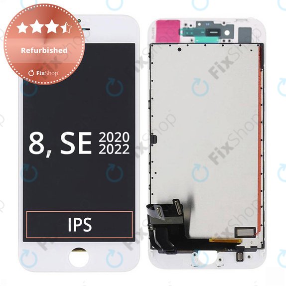Οθόνη για iPhone 8, SE (2020), SE (2022), White, Αφής με πλαίσιο, Refurbished