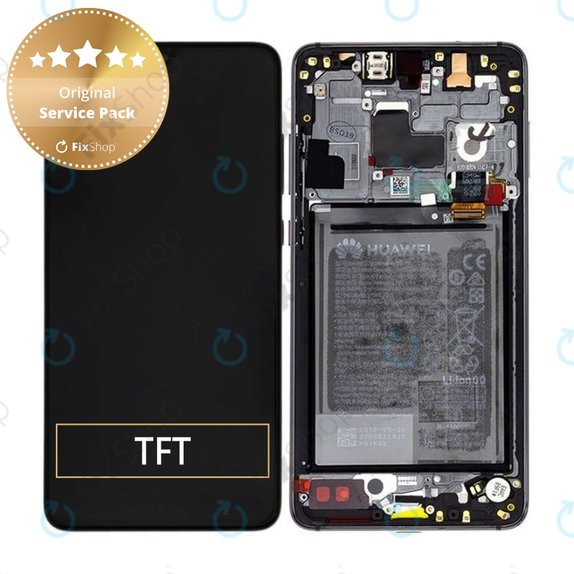 Συγκρότημα οθόνης με μπαταρία για Huawei Mate 20, 02352ETG, Μαύρο, Black, Service Pack