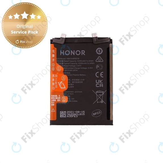 Μπαταρία για Honor 50, HB476489EFW, 02354GNH, 4300mAh, Service Pack