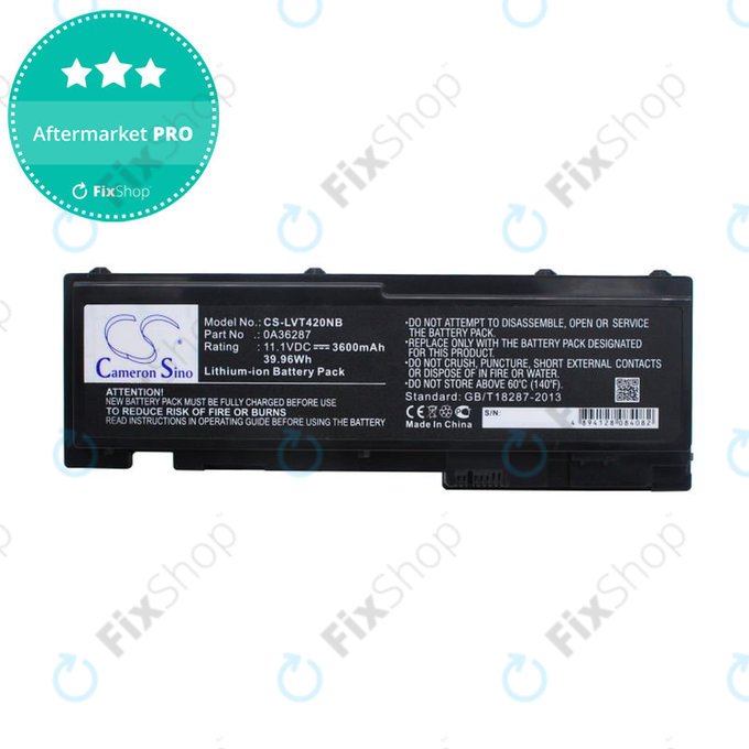 Μπαταρία για Lenovo Thinkpad T420s, T420si, 3600mAh, Li-Ion, 11.1V, 0A36287, HQ