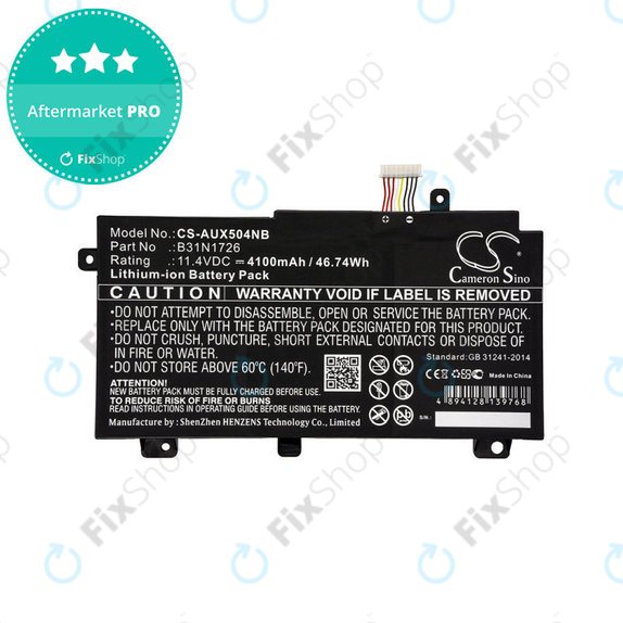 Μπαταρία για Asus TUF 504, 505, 554, 656, FX504, Tuf Gaming A15, 4100mAh, Li-Ion, 11.4V, B31N1726, HQ