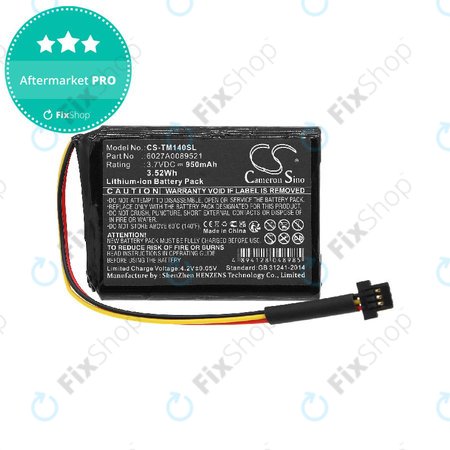 Μπαταρία για TomTom One 140, Go 500, 950mAh, Li-ion, 3.7V, P2, HQ