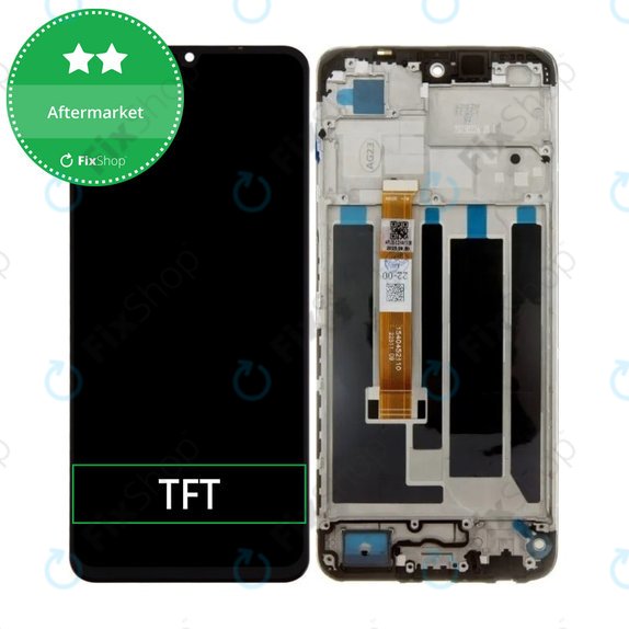 Συγκρότημα οθόνης για Realme C53, RMX3760, Mighty Black, Aftermarket